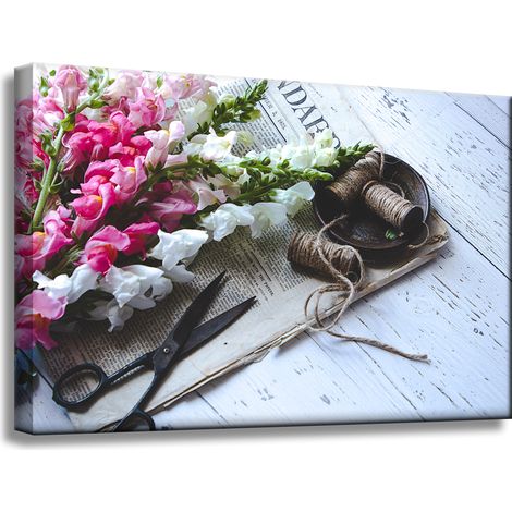 Leinwanddruck Flora Löwenmäulchen 60x40 cm Blumenstrauß