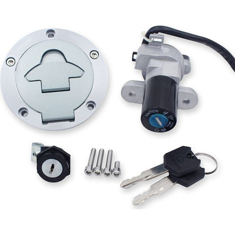 Interruptor de encendido de motocicleta, cerradura de asiento, cerradura de tapa de tanque de combustible con llave para F4 (1/2)