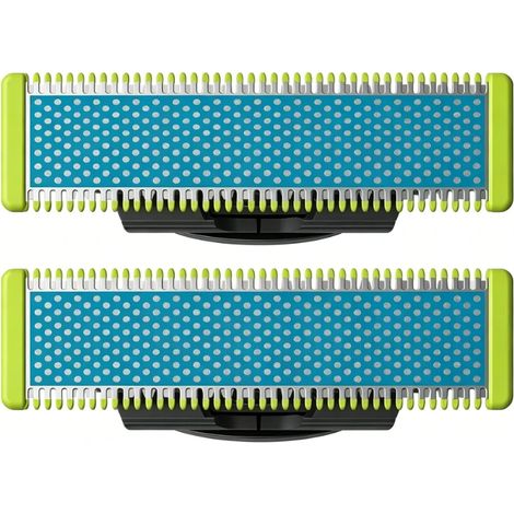 rasoir electriques hommes-Pour PHILIPS – Lames de rechange Philips OneBlade pour visage et corps (Lot de 2 / Anti-friction)