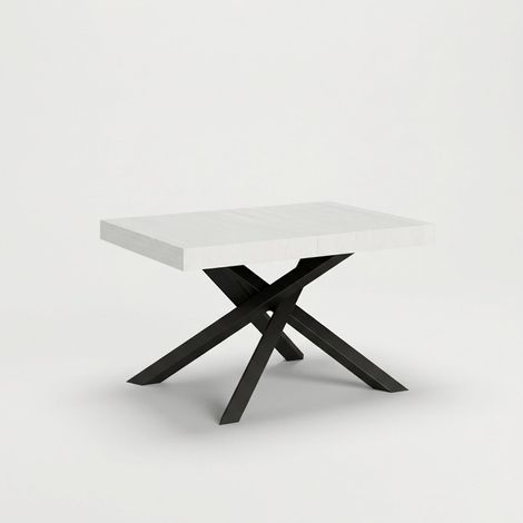 Mesa de comedor extensible 90 x 130 - 234 cm diseño moderno blanco Volantis