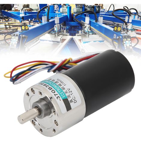Moteur Brushless DC 12V avec réducteur et support, rotation CW/CCW, pour instruments de mesure haute précision (100 tr/min) (1/5)