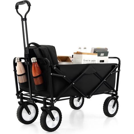 Outdoor Collapsible Folding Utility Wagon Heavy Duty Camping Garden Cart (1/5)