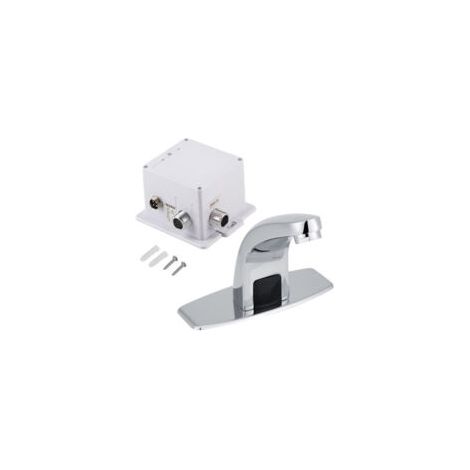 QORVA- Robinet automatique infrarouge – Finition chromée – Alliage de zinc et laiton – Capteur à distance 33 cm – Pour cuisine et salle de bains