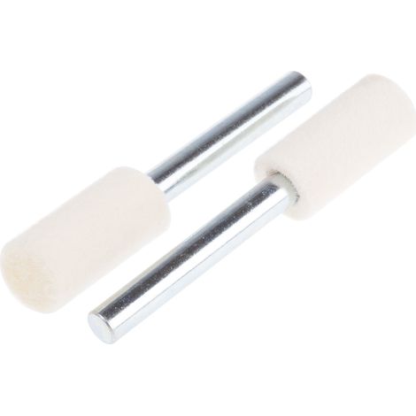 Disque en coton de polissage, RS PRO, Cylindrique , 12mm x 6 mm ( Prix pour Sachet de 5 )