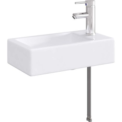 vidaXL Bathroom Wash Basin Chrome 45.5 x 25.5 x 13 cm Metal