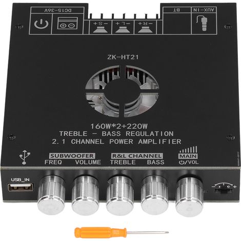 2.1-Kanal 100W 500mV Subwoofer-Verstärkermodul mit Lautstärkeregelung und hohen Sicherheitsfunktionen - ZK HT21 Platine (1/5)