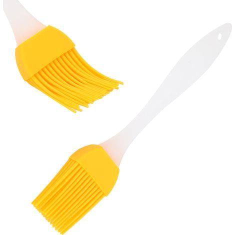 Huit pinceaux à huile en silicone jaune, un petit outil de cuisine pour barbecue adapté au camping et aux barbecues en plein air. (1/5)