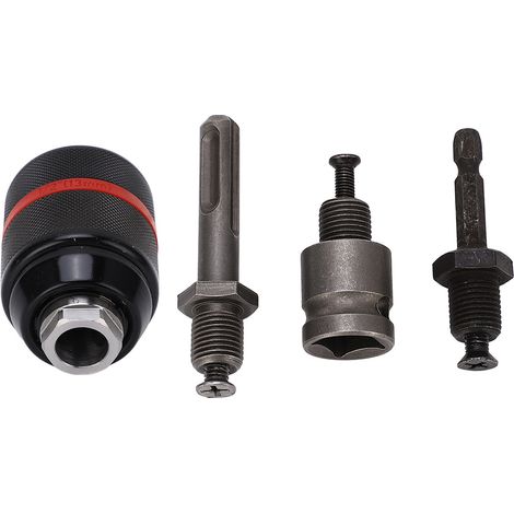 Bohrfutter, schlüssellos, selbstspannend, 1/2 Zoll (2–13 mm) Spannbereich, Schnellwechsel-Werkzeug, Sechskant, 63 mm Länge (1/5)