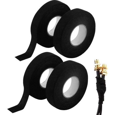 Kindfiber OÜ-Ruban Adhésif pour Faisceau de Câblage Automobile, Ruban de Câbles Résistant à la Chaleur, Ruban de Câbles Noir,Tissu pour Faisceaux (2PCS) (1/5)