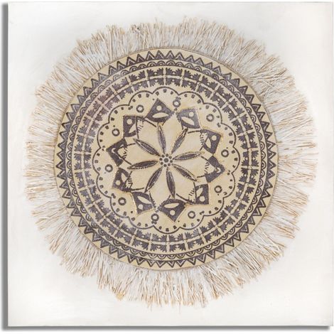 Toile Imprimée Déco "Malind" 100x100cm Marron (1/5)