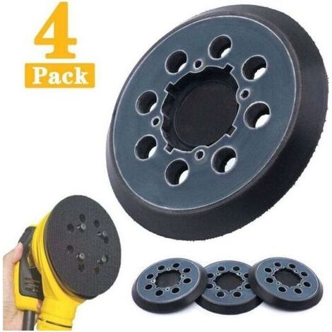 Lot de 4 patins de ponçage à 8 trous pour ponceuse orbitale DWE6423 125 mm, Bleu (1/4)