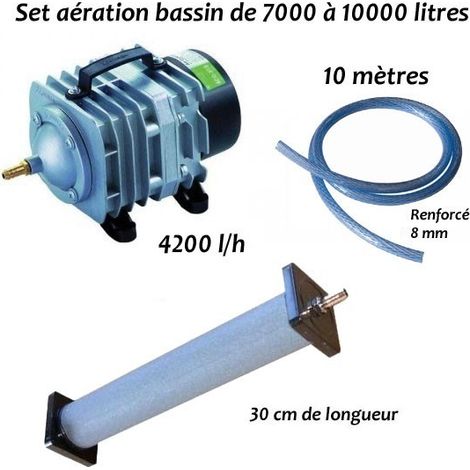 Set aération bassin de jardin 1 diffuseur 30 cm de 7000 à 10000 litres (1/5)