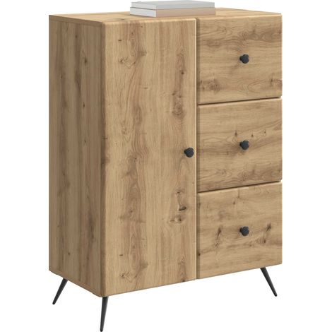 Maison La Vie - Buffet Salon Moderne - Meuble de rangement - Chêne artisanal 66 x 34,5 x 90 cm Bois d'ingénierie bu3299
