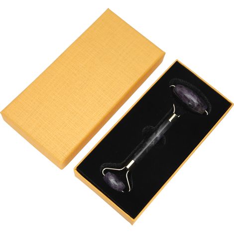 Rouleau de massage visage et corps, raffermissant et liftant, soin du visage, outil de beauté, améthyste (1/5)