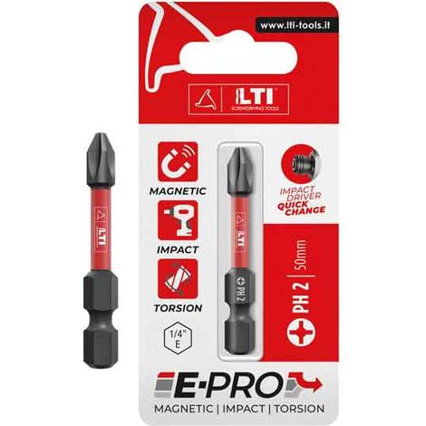INSERTO IMPACT PROLUNGATO PER VITI CON IMPRONTA A CROCE 'POZIDRIV' E-PRO KRINO PZ 1