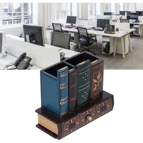 Porte-stylo vintage pour bureau - Rangement organisateur de bureau décoratif maison et bureau (1/5)