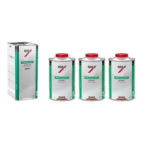 KIT Spies Hecker Transparent 8007 HS 5 l + Härter 3008 3 lt Karosserie