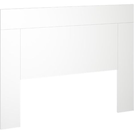 Pegane – Tête de lit en mélamine blanche 165x25x130 cm – Fabrication espagnole certifiée PEFC – Pour lit 150 cm – Livré en kit (1/2)