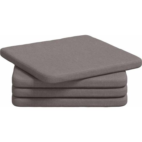 Maison Exclusive - Sitzkissen 4 pcs Taupe 40 x 40 x 3 cm Stoff