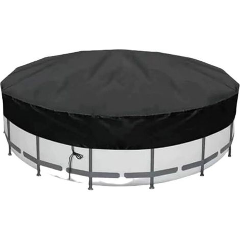 Telo di copertura rotondo per piscina, Ø 210 cm x H 90 cm, in tessuto Oxford. Telo protettivo per piscine, spa e vasche da bagno, ideale per esterni, piscine fuori terra e resistente ai raggi UV. (1/4)