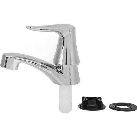 Rubinetto per bagno per camper, yacht o barca, rubinetto per lavello da cucina in acciaio inossidabile cromato con acqua fredda, rubinetto singolo per lavello da cucina con acqua fredda. (1/5)
