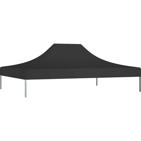 Toit de tente de réception - Toit de tonnelle - Accessoire Tonnelle 4,5x3 m Noir 270 g/m² fr11356 - Maison La Vie (1/5)