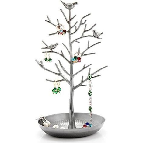 Présentoir d'oreilles Collier Branche d'Arbre Boucles Support de Présentation Porte Bijoux Organiseur-Argent-Fei Yu (1/5)