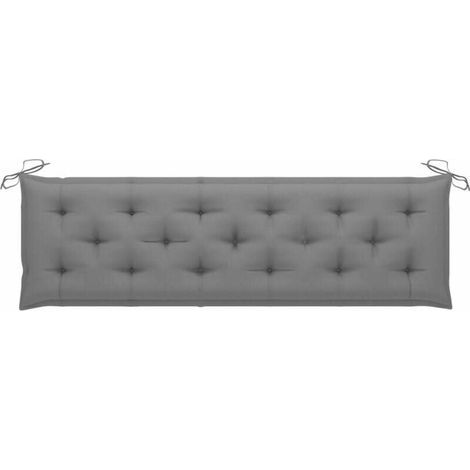 Gartenbankkissen Grau 180x50x7 cm Stoff  FLITI