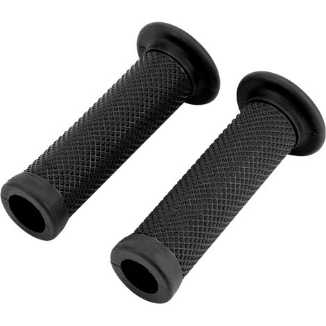 Deux poignées de guidon universelles rétro pour moto de 22 mm avec embouts décoratifs en forme d'étoile (noires) (1/5)