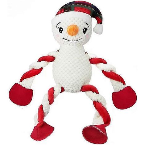 Jouets de Noël pour chiens, jouet couineur pour grands chiens, peluche élan mignonne avec papier froissé, jouets à mâcher pour chiens de petite et moyenne race (1/2)