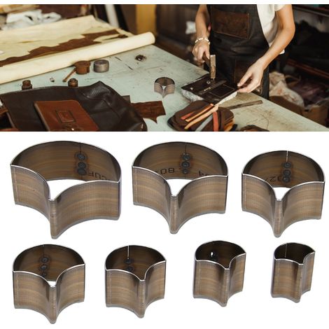 Ensemble de 7 moules de découpe de cuir faits main, moules de découpe de cuir sur mesure, moules de découpe laser, moules de découpe pour pendentifs en feuille de ginkgo A16 (1/2)