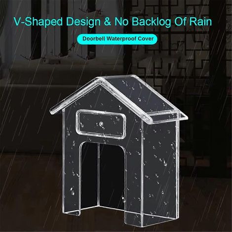 Housse de sonnette étanche, housse de sonnette transparente résistante à la pluie (1/4)