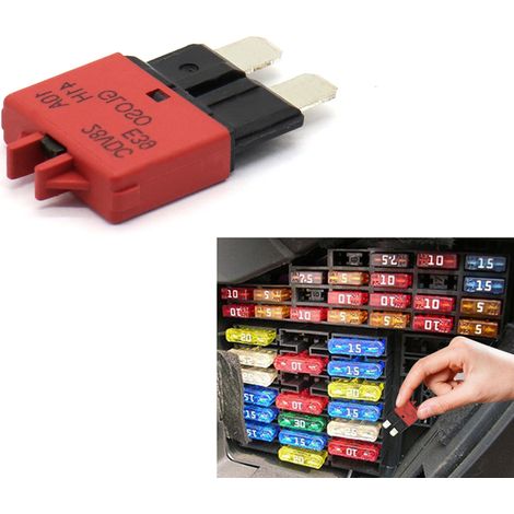 Disjoncteur thermique réarmable manuel 3‑30 A – Protection réutilisable des circuits électriques – Bouton de réarmement pour véhicule utilitaire (1/5)