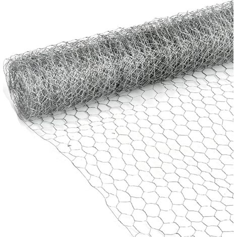 ZOLGINAH 0,4 x 4 m Alambre para Gallinero, Valla de Alambre Hexagonal, Valla de Enlace, Alambre para Conejos, Malla de Alambre Galvanizado, Red para Gallinero, Red de protección para jardín, Metal (1/5)