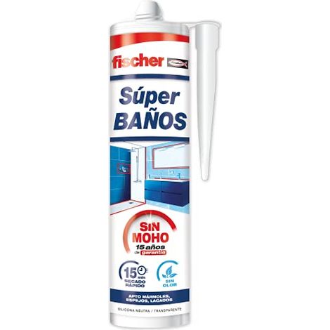 Super transluzentes Silikonbad Anti-Schimmel geruchlos 280ml 563065 fischer (1/5)