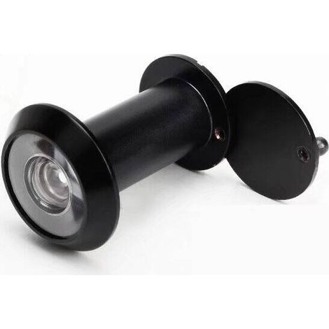 Judas de porte, 200°judas laiton avec cache de surveillance pour un montage dans des vantaux de porte de 35 mm-60 mm(2pcs,Noir) (1/5)