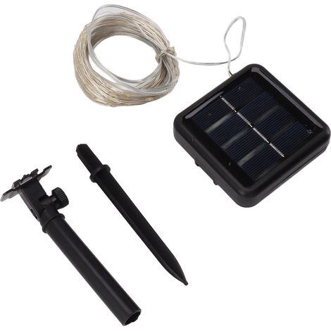 Guirlande lumineuse solaire décorative étanche à 200 LED, hauteur réglable, idéale pour terrasse, piscine, ambiance jungle hawaïenne, bar ou plage. (1/5)
