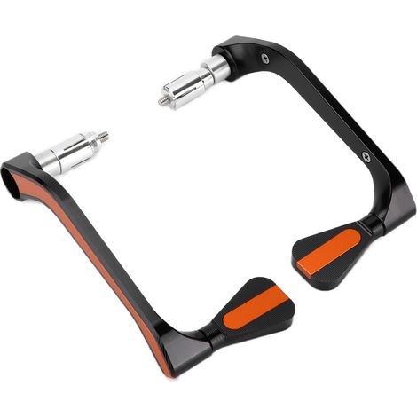 Paire de Protège-Poignées de Guidon Moto Aluminium Alloy Universel 22mm 0.87in Orange Kit de Personnalisation Entretien (1/5)