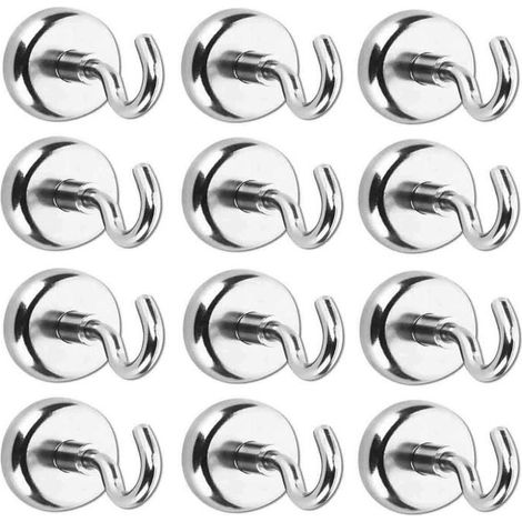 Ganci magnetici con magneti al neodimio. Adesione super forte, adatti per cucine, bagni, camere da letto, garage, armadi e altri ambienti. (1/4)