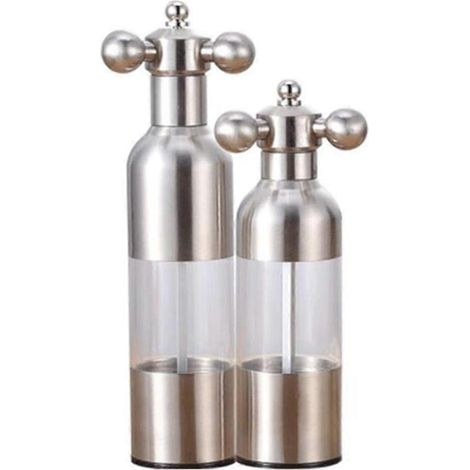 Moulin à sel et à poivre, salière manuelle en acier inoxydable pour robinet, ustensiles de cuisine de style occidental avec poignée A (1/5)