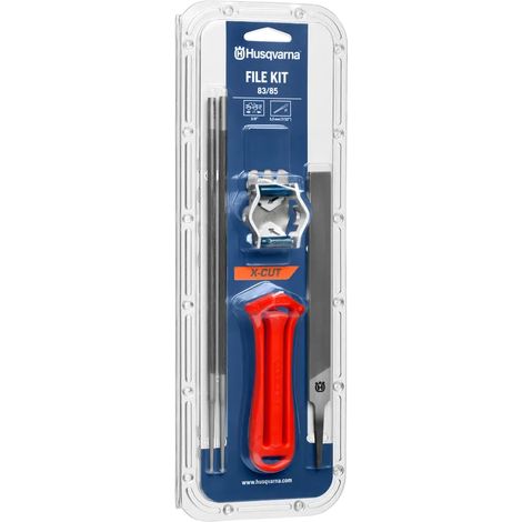 Husqvarna Kettensäge Feilenset Kettenfeile Feilen Schärfen Kit Kette X-CUT C 83/85 Teilung 3/8 lime 5,5 mm 7/32 - 586938501