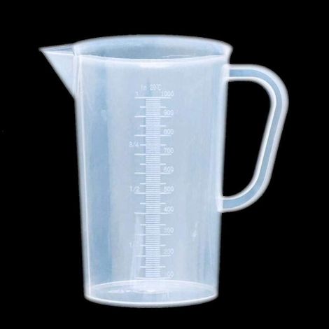 Tasse à mesurer en plastique d'un litre avec poignée - 1000 ml