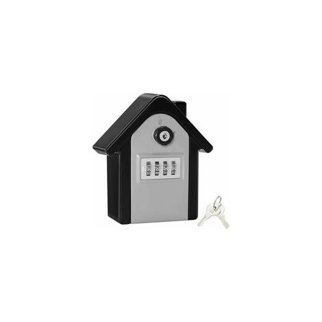 Boite a Cle Securisee Mural Boite a Clé avec Code Numérique & Clés d'urgence, Grand Key Safe Box Format XL Coffre a Clef Extéri pour Maison, Bureau, Usine, Garages (Argent) (1/5)