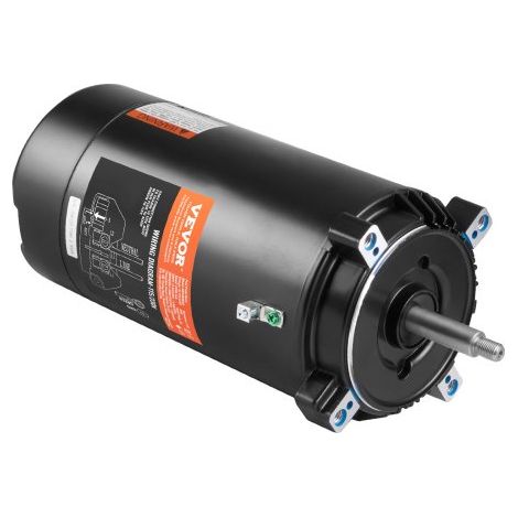 1,5 PS Poolpumpenmotor, 56J Rahmen, 115V(13,6 Ampere)/230V(6,8 Ampere) 3450 U/min, 60Hz, 1.3 Betriebsfaktor, 90μF/250V Kondensator, CCW Rotation Rundflansch Ersatzmotor (1/5)