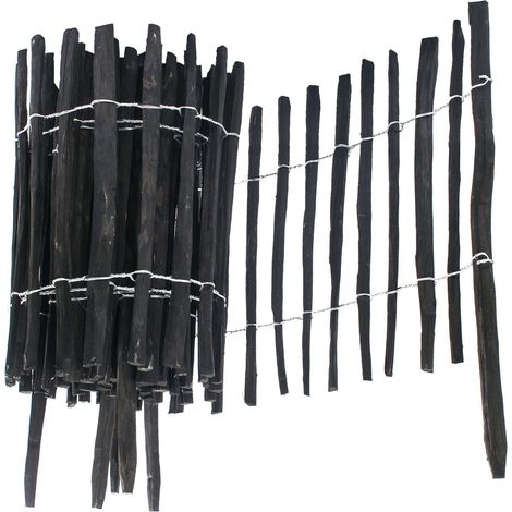 Clôture Déroulable Bogateco Noisetier Noir 50x500 cm Ecart 4-5 cm (1/5)