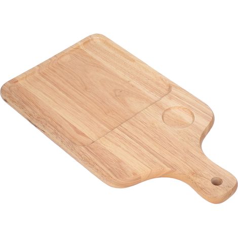 Planche à pain irrégulière en bois d'hévéa avec poignée, planche à découper de cuisine en bois (1/5)