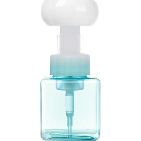 Distributeur de Savon Liquide 250ml en Forme de Fleur, Bouteille Vide à Pompe Moussante Bleue Translucide pour Voyage (1/5)