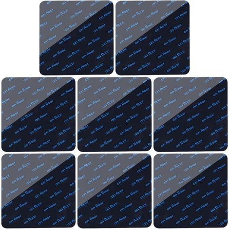 8 Pcs Anti-Slip Mats, Non-Slip Carpet Stickers, Anti-Slip Mats, Non-Slip Carpet Underlay, Anti Curling Carpet Grippers Corner, Washable Without Trace, Reusable, 10 x 10cm, Black (1/5)