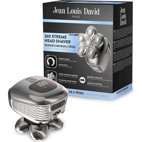 Rasoir Cheveux - JEAN LOUIS DAVID - Entretien Coupes Courtes & Uniformes - Batterie Lithium-Ion - Grande Autonomie