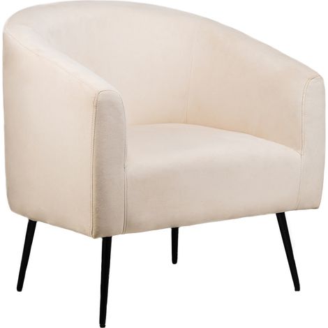 Nordlys – Fauteuil relax scandinave en velours noir – Dossier large pour maintien optimal – Pieds en métal époxy – Dimensions 75x65x76 cm